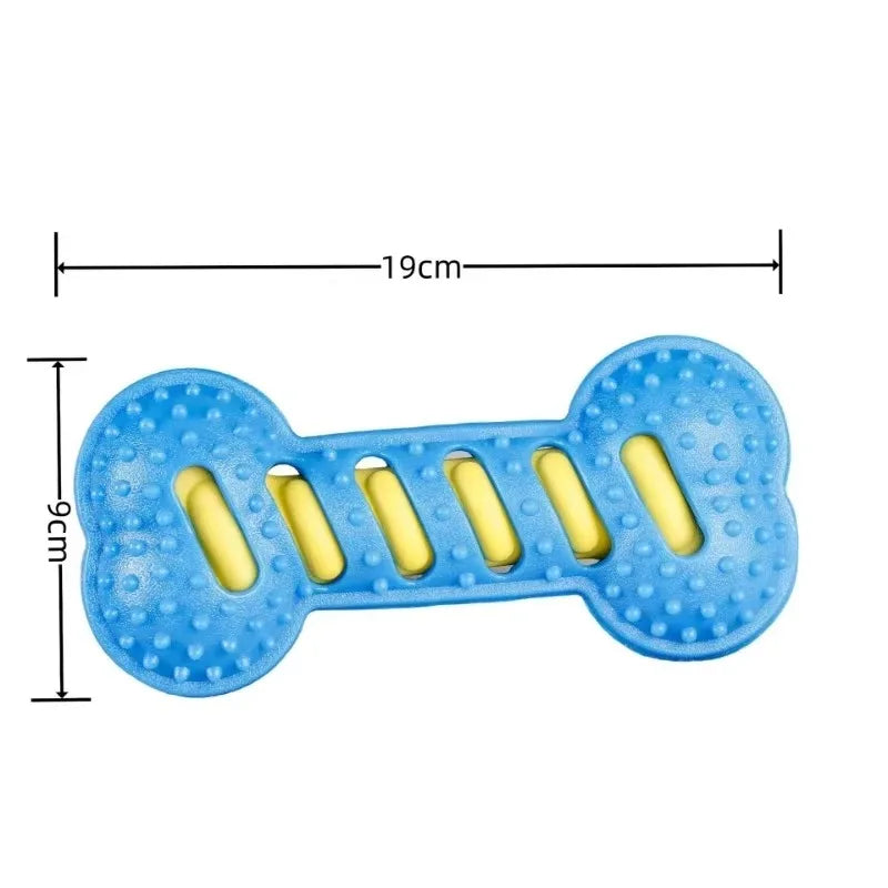 Squeaky Rubber Bone Dog Chew Toy – Bite-Resistant Puppy Stick Dog Chew Toy Axl