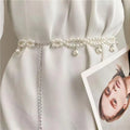 Elegant Pearl Waist Chain Belt for Women – Dress Strap Pearl Waist Belt Axl B