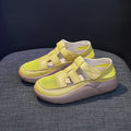 Women's Platform Sandals – Open Toe Slip-On Roman Summer Shoes Platform Sandals Axl YELLOW 40