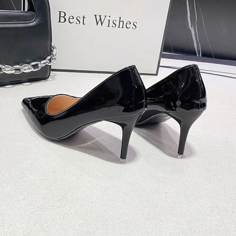 Women's Black Stiletto Pumps – Pointed Toe, 6/8/10cm Heel Stiletto Heel Pumps Axl