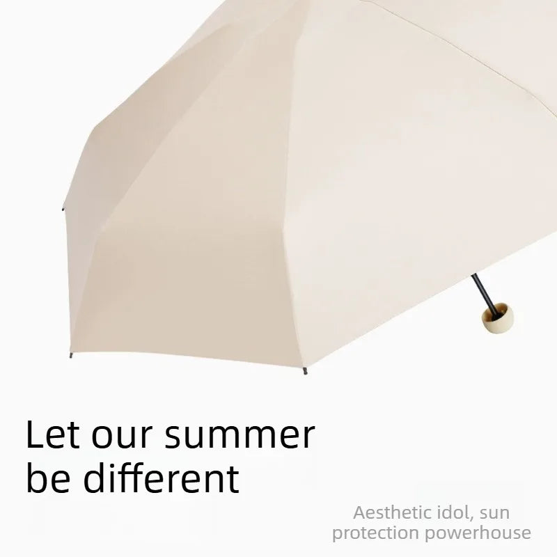 Mini Capsule Folding Umbrella UPF50+ Portable Sun Rain Travel Folding Travel Umbrella Axl