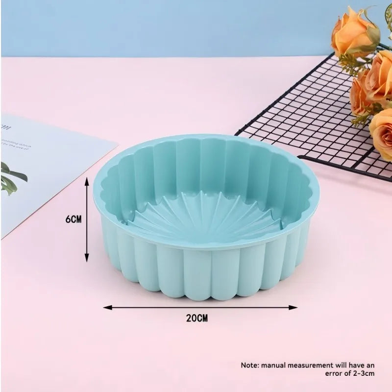 Silicone Round Cake Pan – Non-Stick DIY Baking Mold Silicone Cake Mold Axl