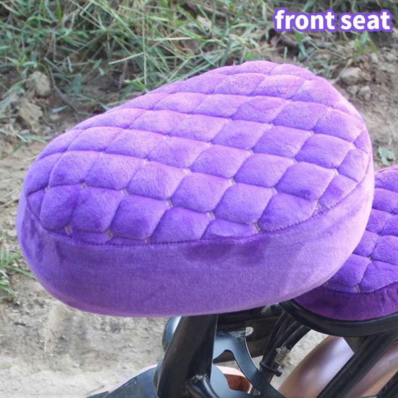 Universal Thickened Bicycle Seat Cover – Flannel, 3 Colors Bicycle Seat Cover Axl Purple