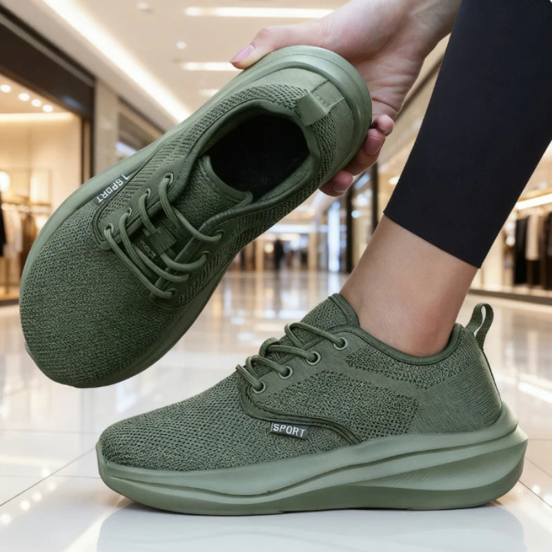 AZGB Women's Breathable Mesh Sneakers – Lightweight Platform Shoes Mesh Platform Sneakers Axl