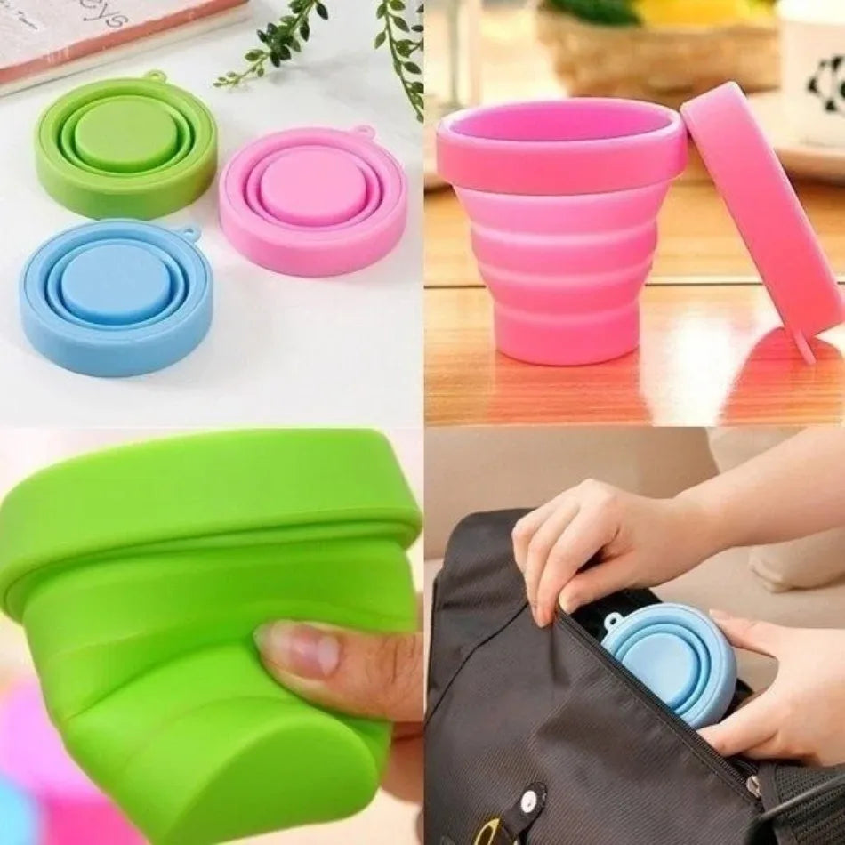 Collapsible Silicone Folding Cup – Travel & Camping Tumbler Collapsible Silicone Cup Axl