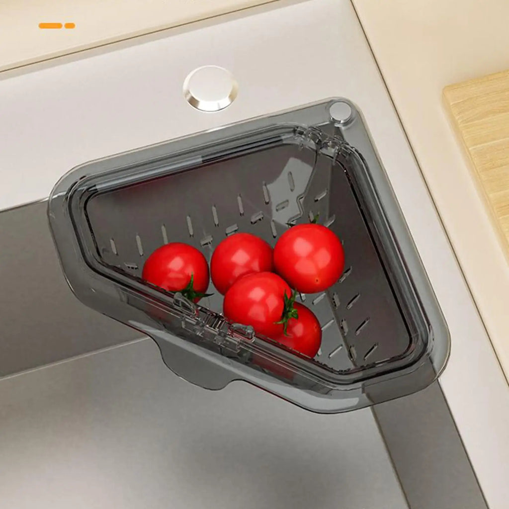 Magnetic Corner Sink Strainer – Foldable Food Scrap Basket Kitchen Sink Strainer Axl