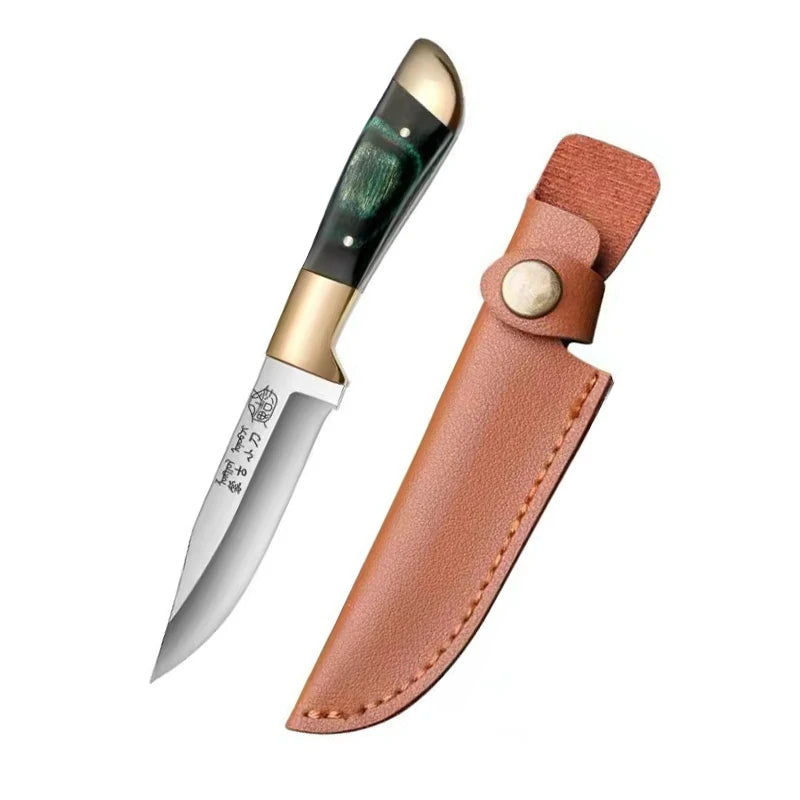 Portable Stainless Steel Boning Knife with Leather Cover Boning Knife Axl B