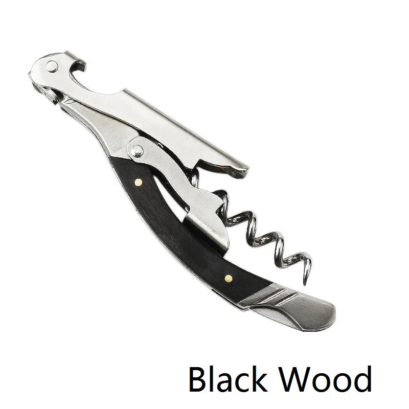 Laguiole Wood Handle Corkscrew Wine Opener – Stainless Steel Wine Corkscrew Opener Axl Black wood