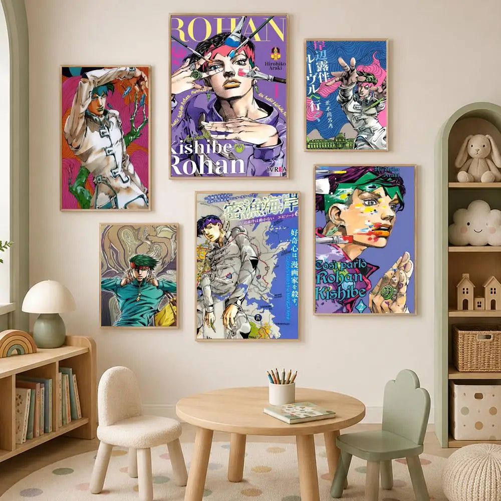 Rohan Kishibe Anime Wall Poster – Self-Stick Waterproof HD Art Anime Wall Poster Axl