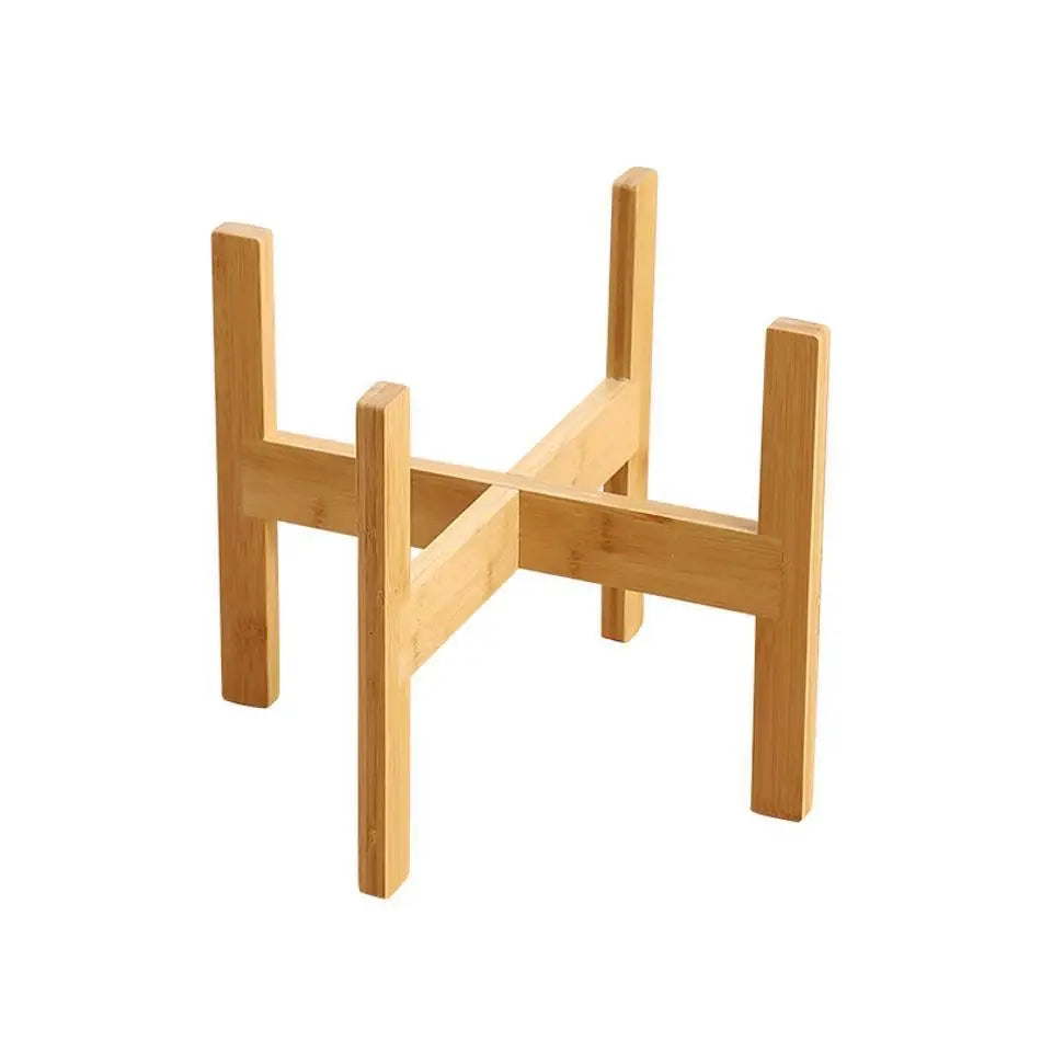 Wood Flower Pot Stand – 10/12 Inch Four-Legged Display Holder Plant Pot Stand Axl