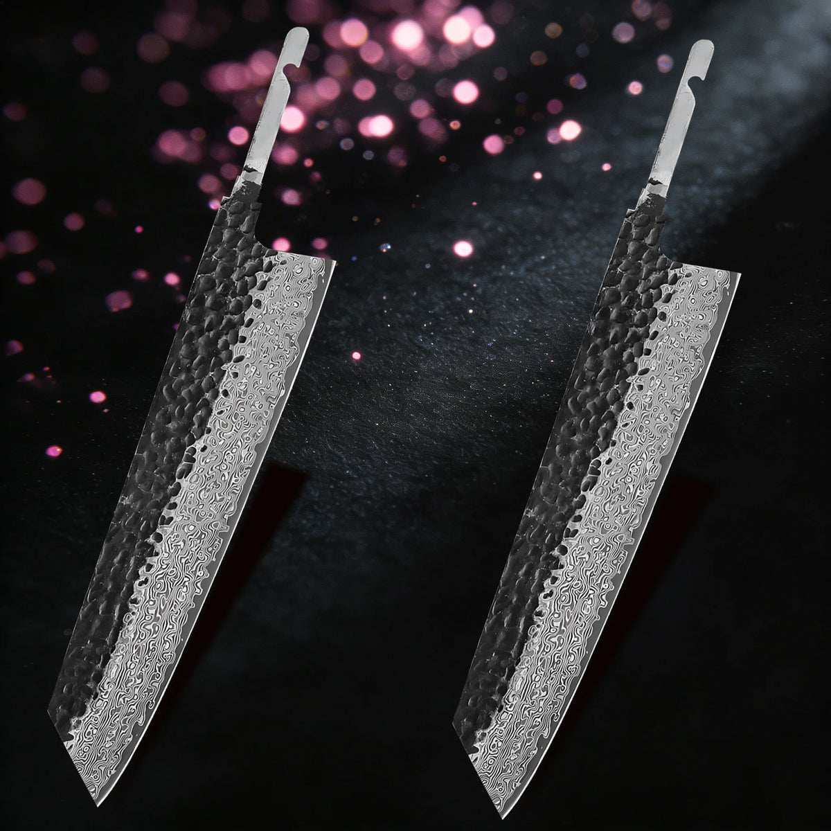 Damascus Steel Kiritsuke Knife Blade – DIY Chef Knife Making Damascus Knife Blade Axl Blade-C-2PCS