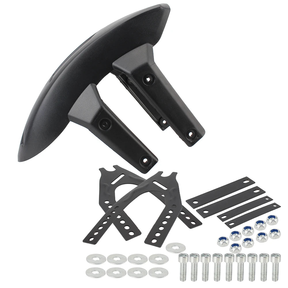 Universal Motorcycle Rear Fender Mudguard with Bracket Motorcycle Mudguard Axl black
