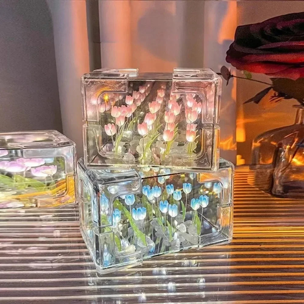 DIY Tulip 3D Night Lamp Kit – Flower Cube LED Gift Set DIY Night Lamp Kit Axl