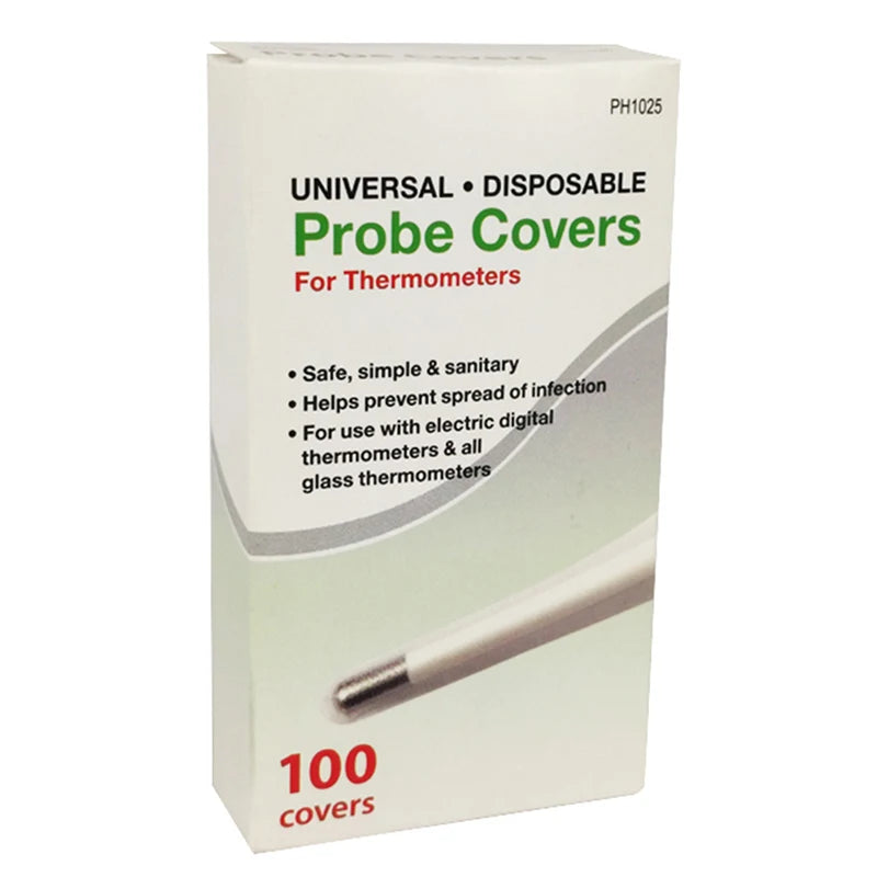 100-Pack Disposable Thermometer Probe Covers | PE Protectors Probe Cover Set Axl
