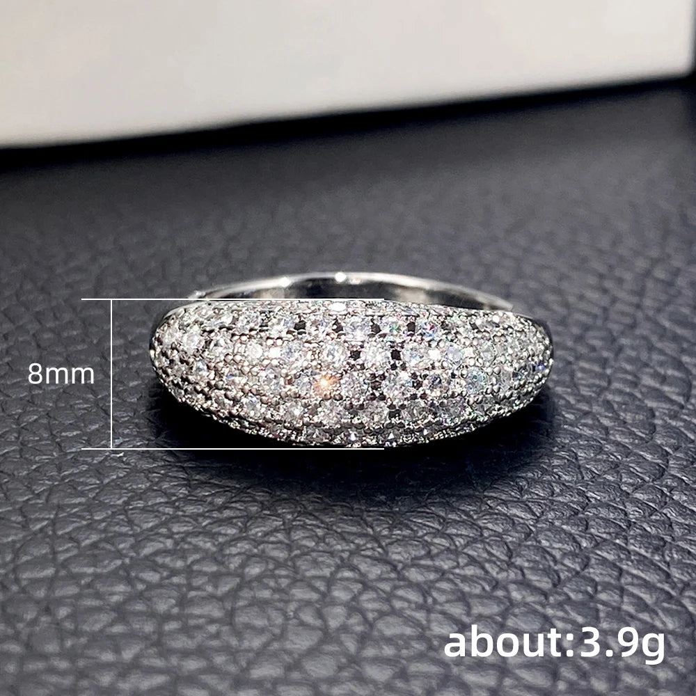 Huitan Cubic Zirconia Ring for Women – Wedding Band Gift Fashion Ring Axl