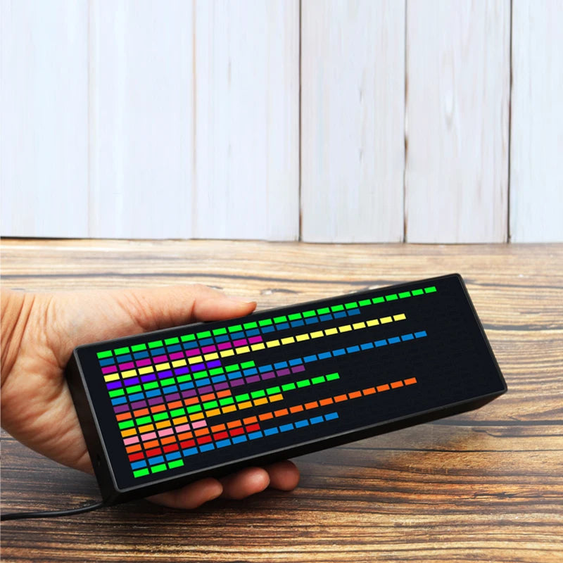 LOTHYE RGB LED Music Spectrum Display Clock | USB Voice Control LED Spectrum Display Axl