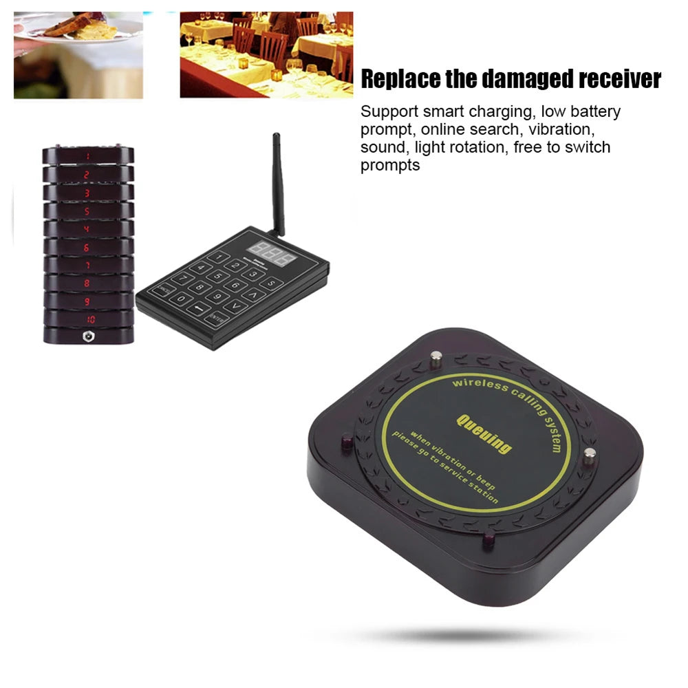Wireless Restaurant Pager System | 999 Channels, 10–20 Pagers Wireless Pager System Axl