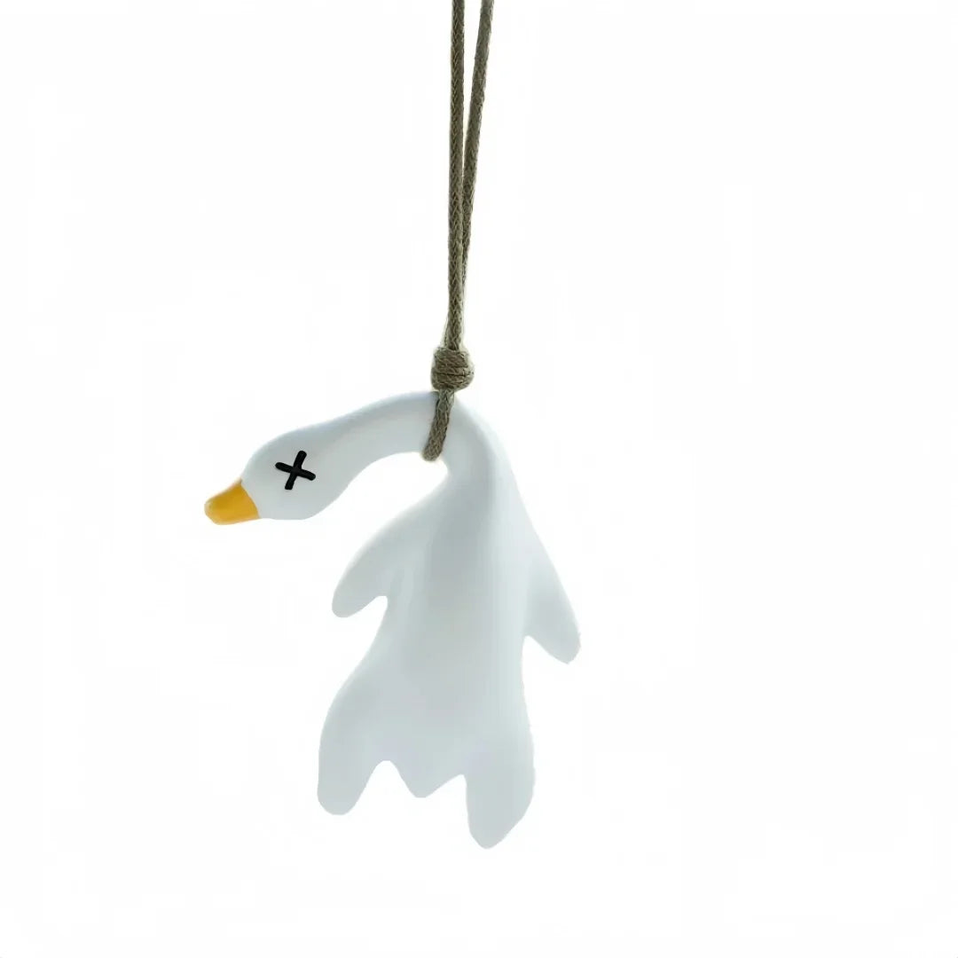 UV Color-Changing Roast Duck Car Mirror Pendant | Resin Car Mirror Pendant Axl WHITE