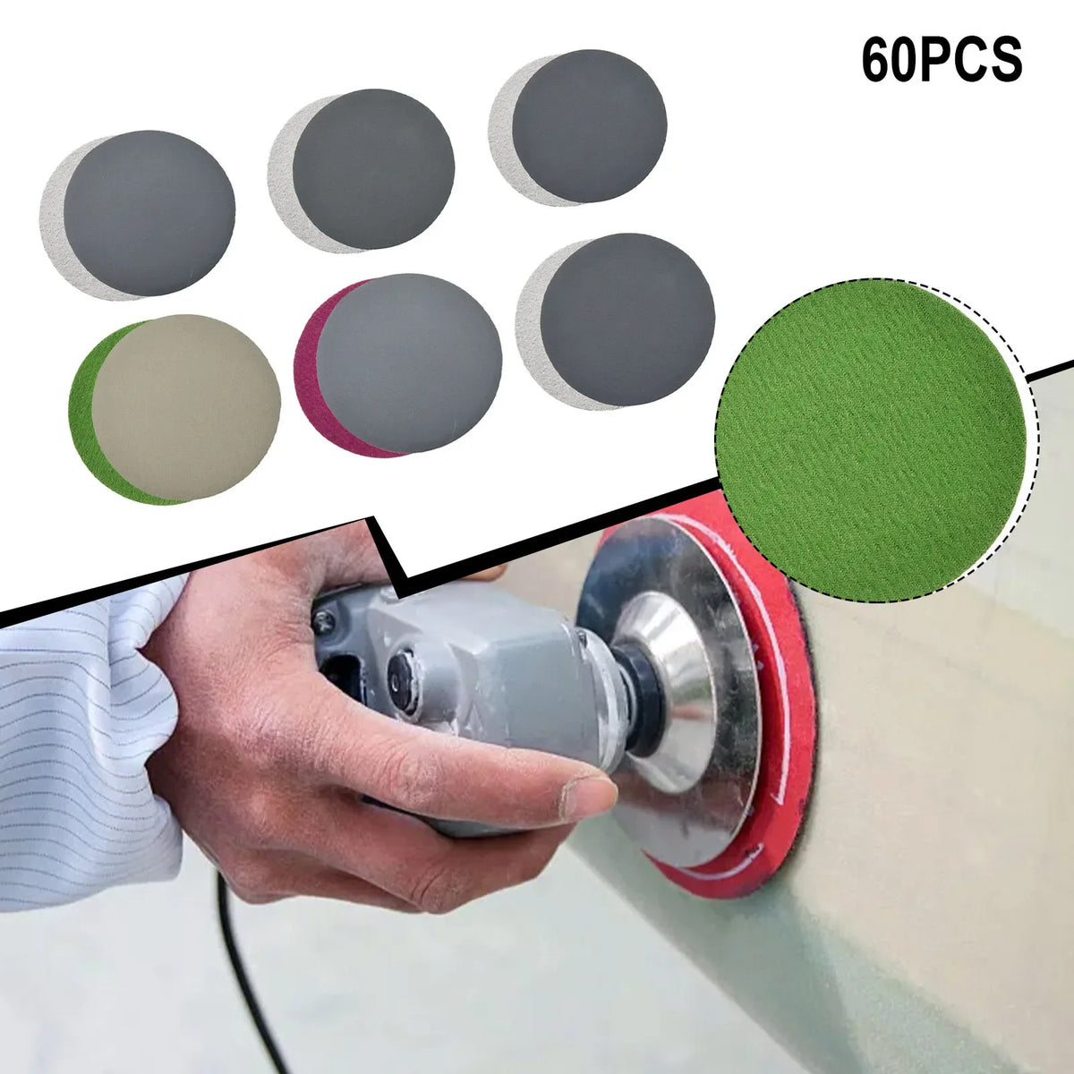 60-Pc 3" Sanding Discs Kit 800–3000 Grit | Wet & Dry Use Abrasive Sanding Discs Axl
