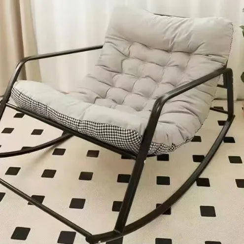 Oversized Double Rocking Chair – Sit & Recline Metal Frame Double Rocking Chair Axl Beige grey