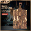 XINZUO Acacia End Grain Cutting Board 41x22cm | Ergonomic Wood Cutting Board Axl Default Title