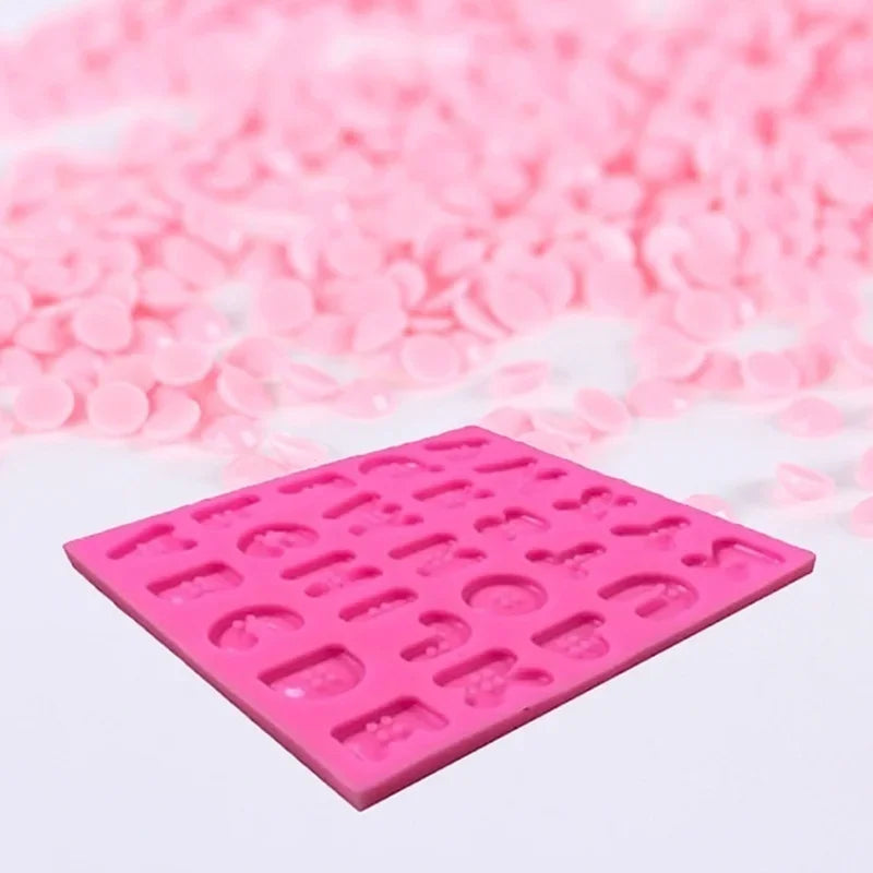Alphabet Letter Silicone Fondant Mold – Cake Decorating Tool Silicone Fondant Mold Axl Pink