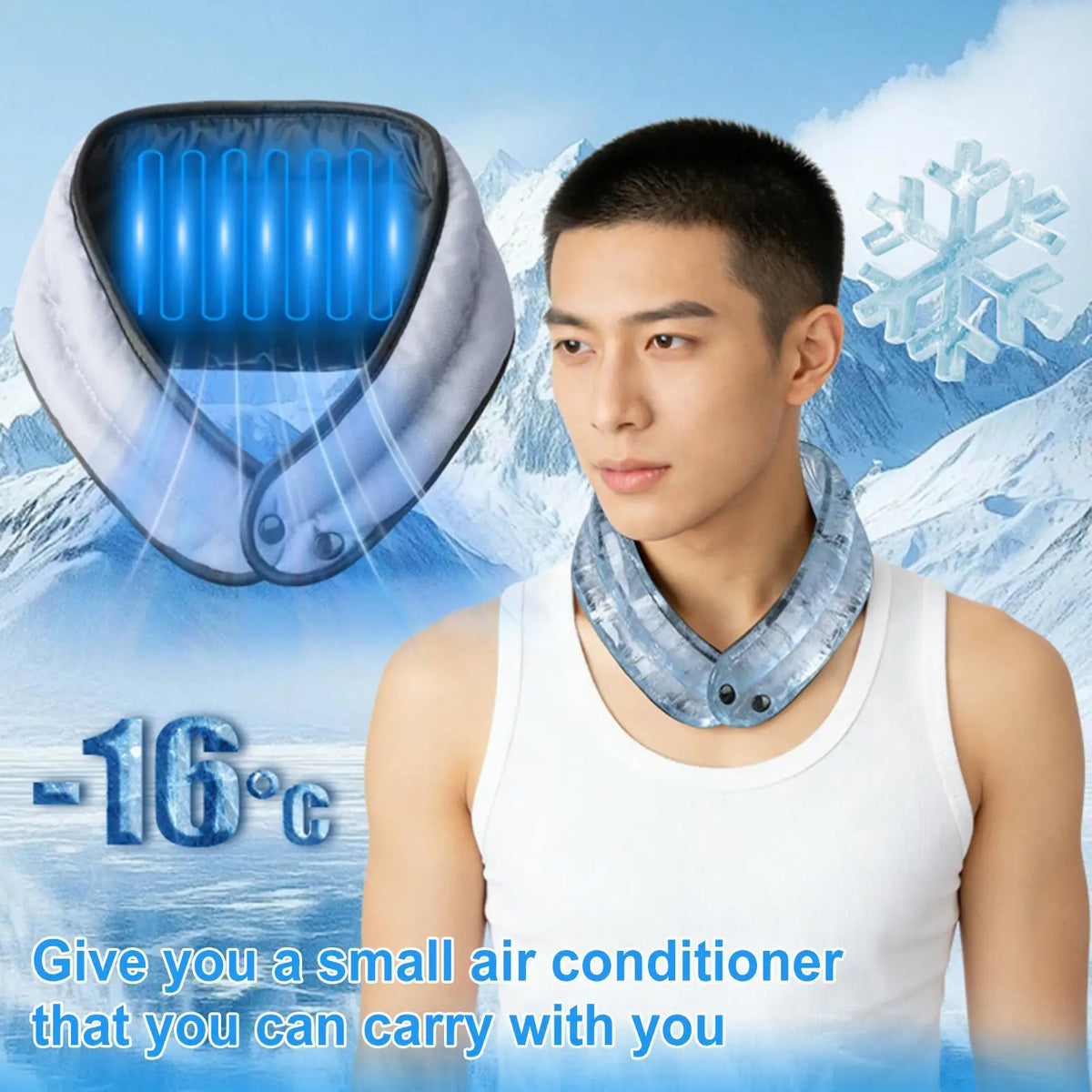 Reusable Cooling Neck Wrap – Wearable Cooler for Hot Weather Cooling Neck Wrap Axl