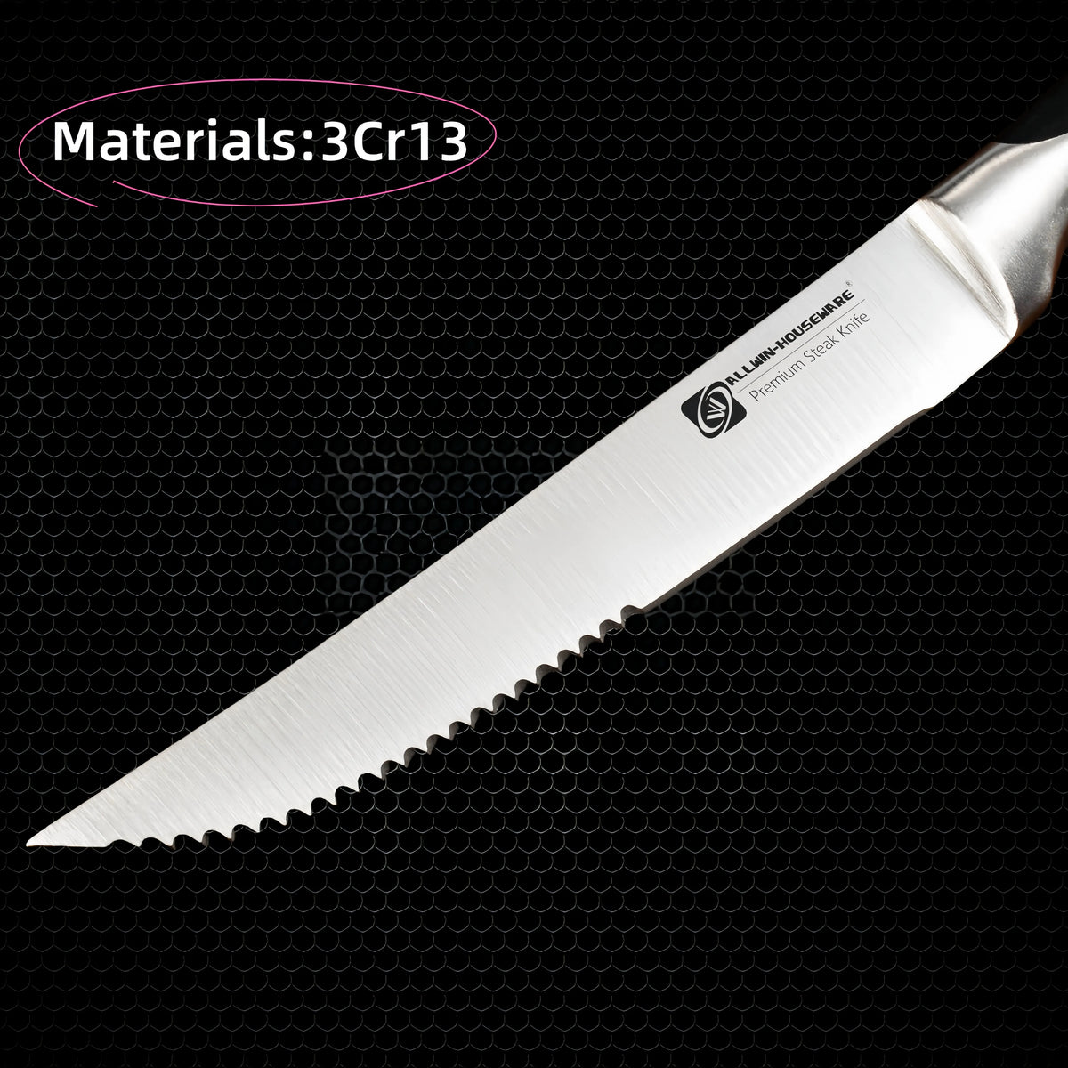 5" Stainless Steel Steak Knife – Sharp Pointed Tip & Comfy Handle Steak Knife Axl