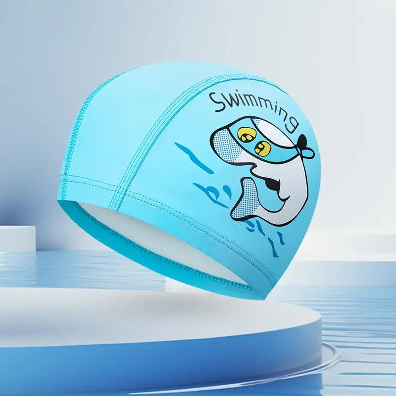 Kids Cartoon Swim Cap – Waterproof High-Elastic Silicone Hat Kids Swim Cap Axl A7