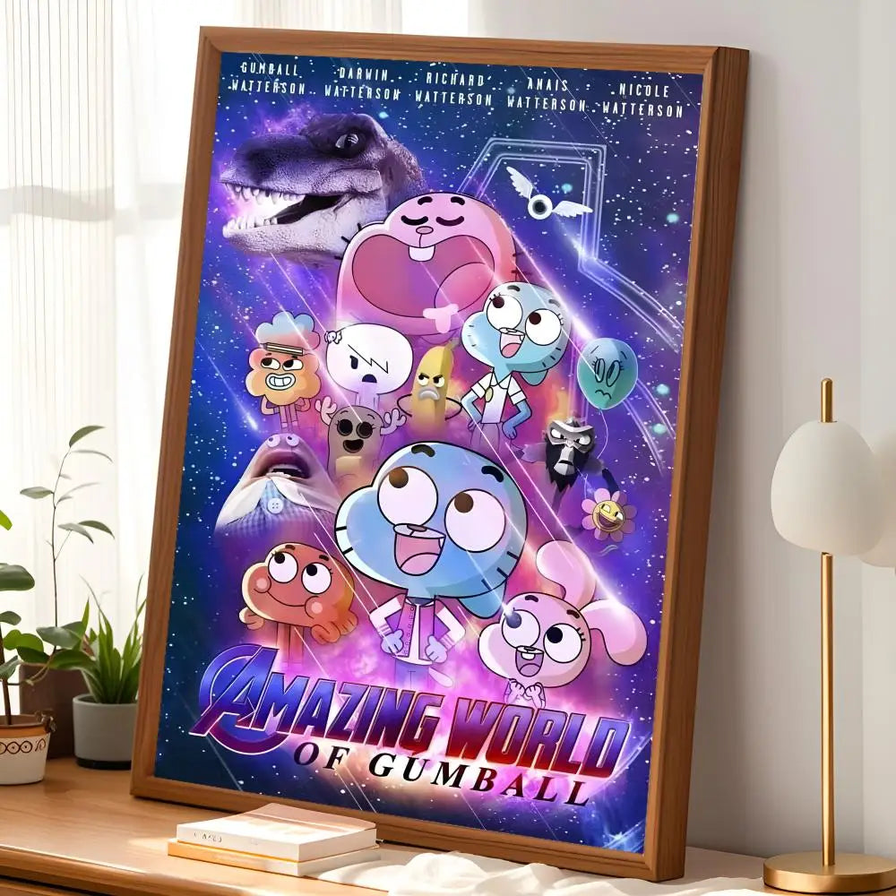 Amazing World of Gumball Self-Stick HD PVC Wall Art Poster Wall Art Poster Axl
