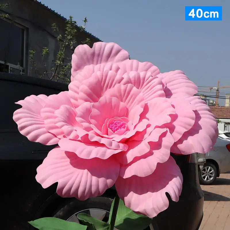 Large Artificial Peony Flowers 30/40cm – Faux Floral Wall Decor Artificial Flower Decor Axl pink 40cm