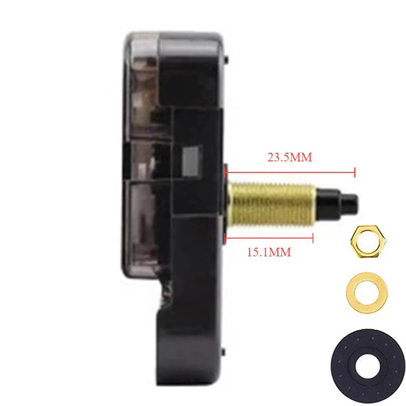 YOUNGTOWN Silent Sweeping Quartz Wall Clock Movement 12888 Clock Movement Axl Shaft Length 23.5MM