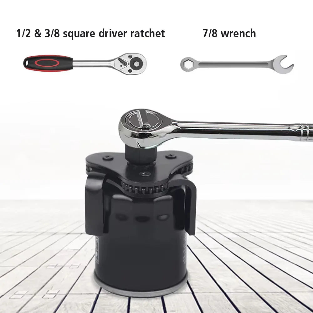 Adjustable Oil Filter Wrench 2.5"–4.5" | 3-Jaw Removal Tool Oil Filter Wrench Axl