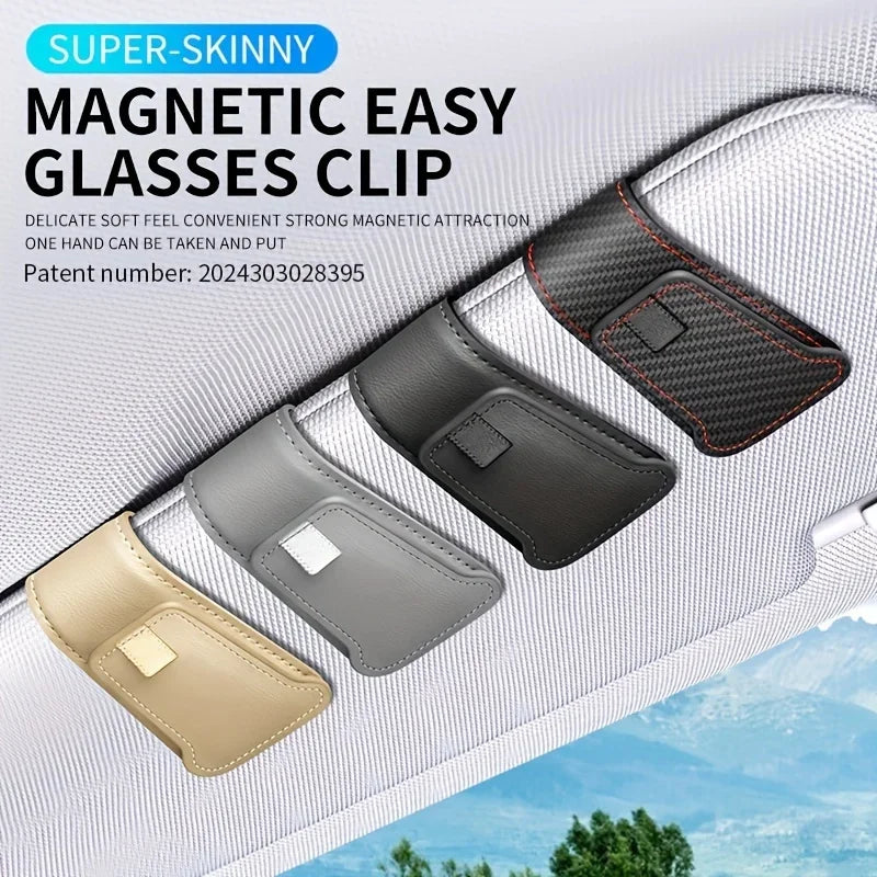Magnetic Car Sun Visor Glasses Holder Clip | Universal Fit Car Glasses Holder Axl