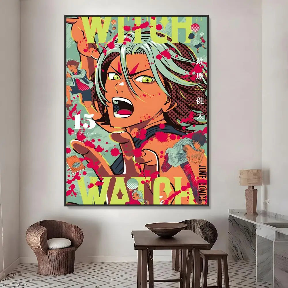 Witch Watch Poster – HD Waterproof PVC Wall Sticker Decor Wall Decal Sticker Axl White09 60X90cmNoframe