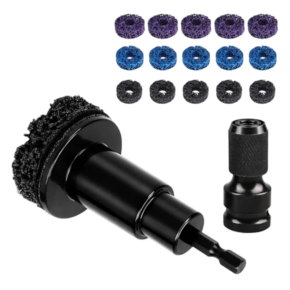 Wheel Hub Cleaning Kit – Rim & Brake Rust Removal Drill Tool Wheel Hub Cleaning Kit Axl