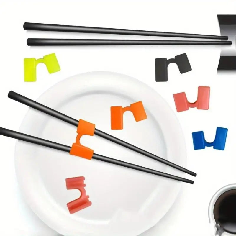 6-Pack Reusable Chopstick Helper – Training Aid for Kids & Adults Chopstick Training Aid Axl