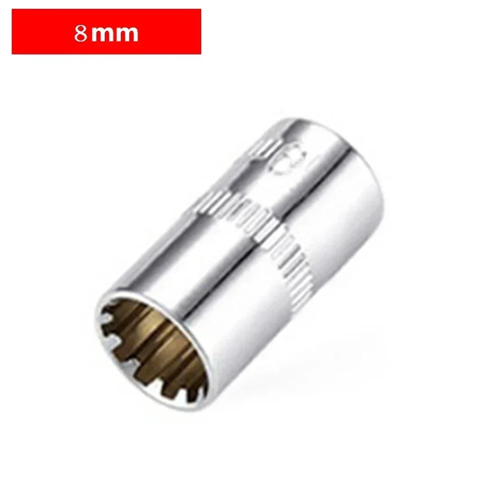 12-Point Socket Bit 1/4" Drive – Short Head 4–14mm Chrome Socket Bit Axl 8mm China Mainland