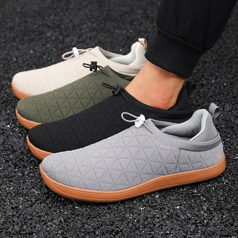 Men's Barefoot Slip-On Sneakers – Breathable Mesh Wide Fit Slip-On Sneakers Axl