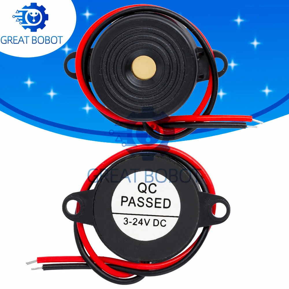 SFM-20B Active Piezo Buzzer DC 3–24V Alarm Speaker for Arduino Piezo Buzzer Module Axl 1PCS