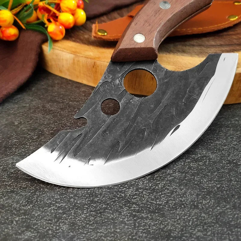 SHENJIU Hand-Forged Boning Knife – 12" Stainless Butcher Blade Boning Butcher Knife Axl