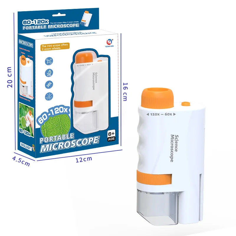 Kids Pocket Microscope Kit 60-120X – Educational Handheld Toy Educational Science Toy Axl 1