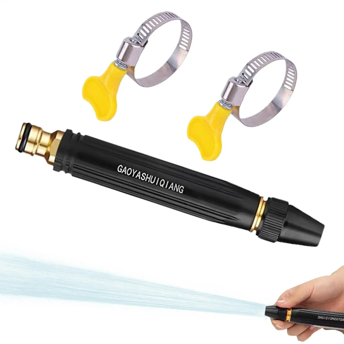 3-Pattern Metal Garden Hose Nozzle – 360° Sprayer Garden Hose Nozzle Axl