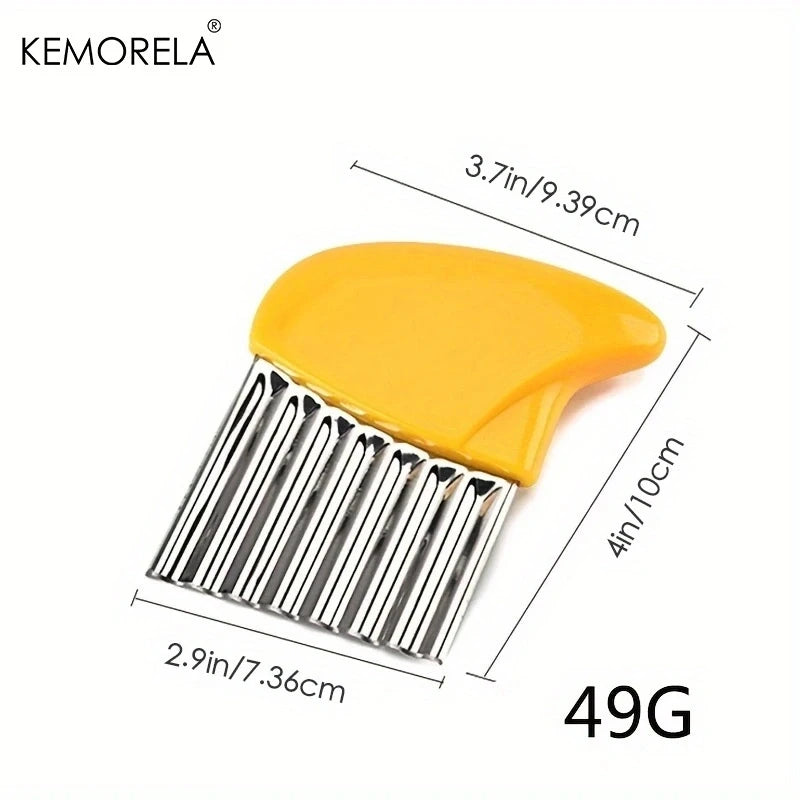 Stainless Steel Wave Knife – Crinkle Cut Vegetable Slicer Vegetable Slicer Axl