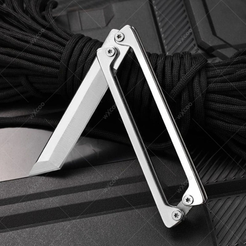 WXCOO Folding Stainless Steel Pocket Knife – Portable Kitchen Tool Folding Pocket Knife Axl