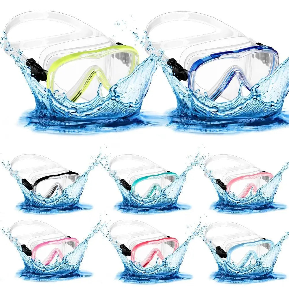 Kids Anti-Fog Swim Goggles with Nose Cover | PC Lens PVC Strap Kids Swim Goggles Axl