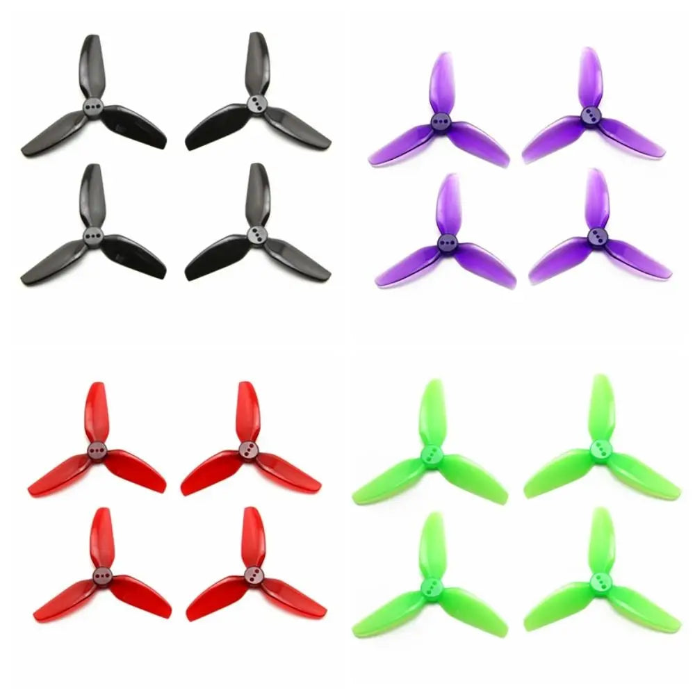 HQProp T3X3X3 3" PC Propellers 3-Blade CW/CCW FPV – 2 Pairs FPV Drone Propellers Axl