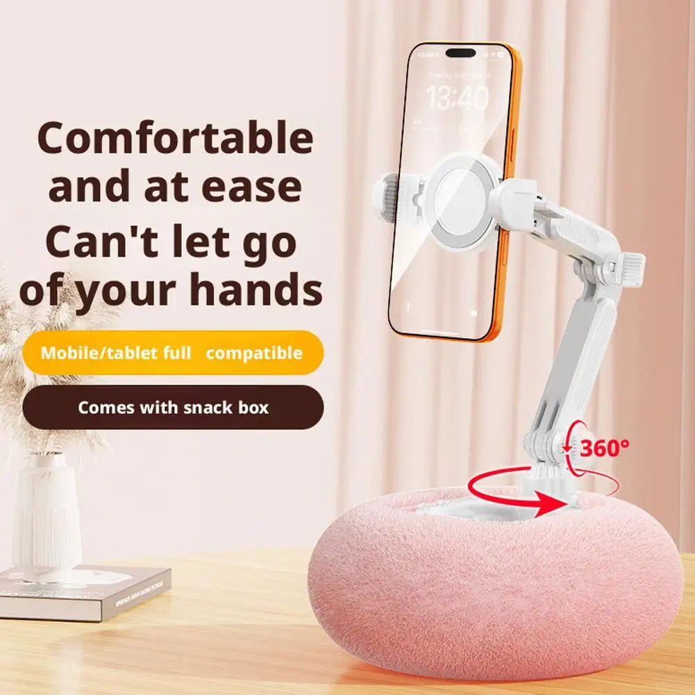 Plush Pillow Phone & Tablet Holder – Foldable Lazy Bed Stand Pillow Phone Stand Axl