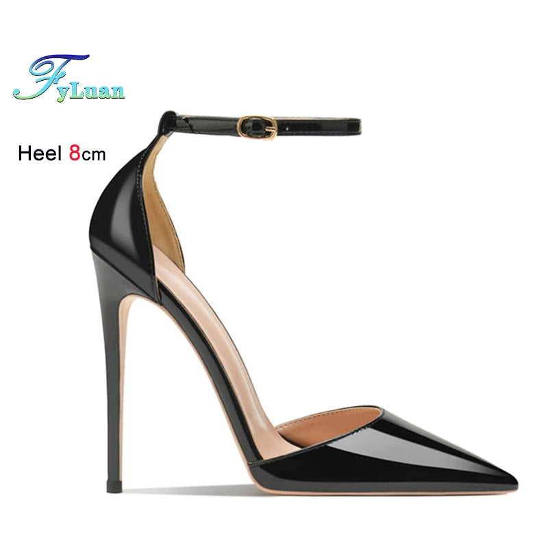 Women's Pointed Toe Stiletto Pumps – Ankle Strap Luxury Heels Stiletto Pumps Axl As Picture Shown-1 46