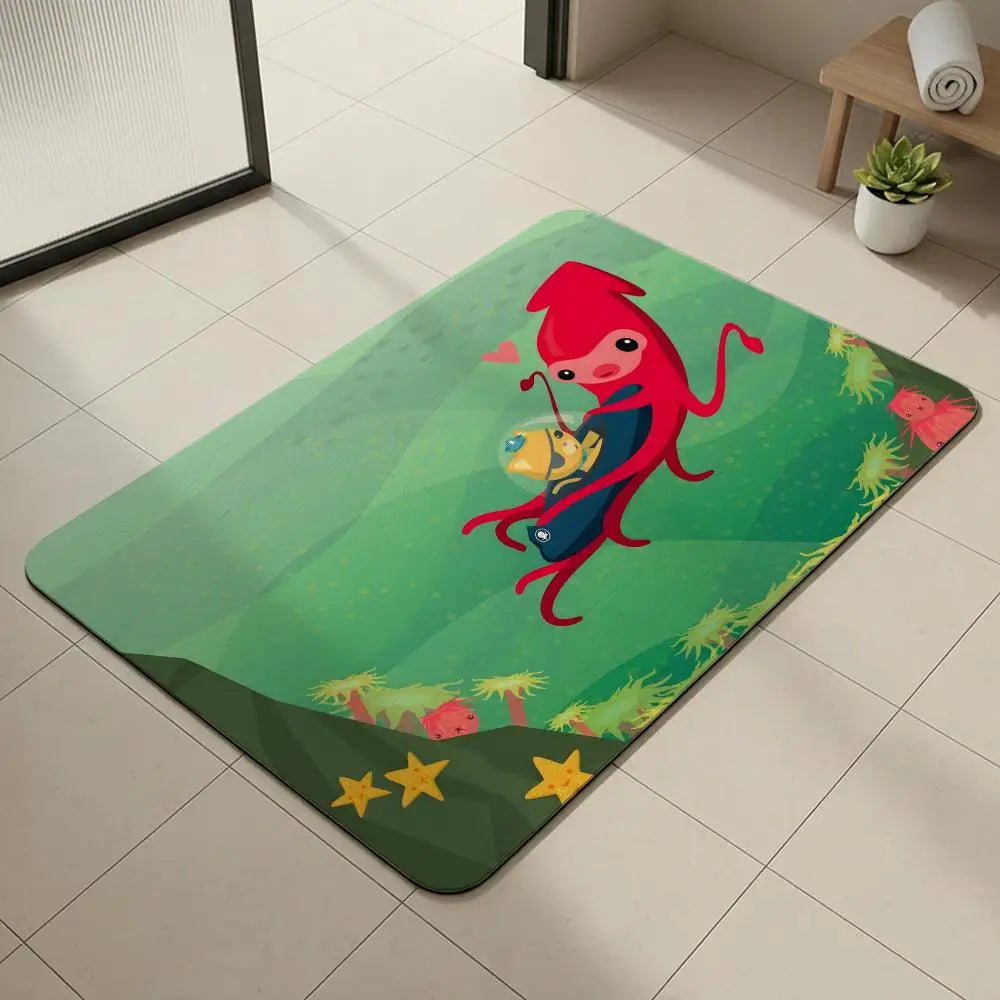 Octonauts Diatomite Bath Mat – Quick Dry & Non-Slip Diatomite Bath Mat Axl White8 30x45cm